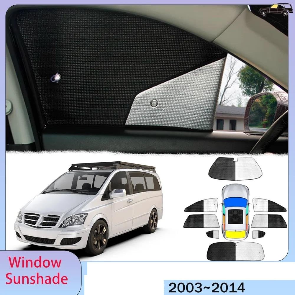 Parasol Coche Magnético Para Benz Para Vito Para Long Para W639 2003~2012 2013 2014 Versión Tres Puertas Accesorios Para Parasoles Coche(2PCS)