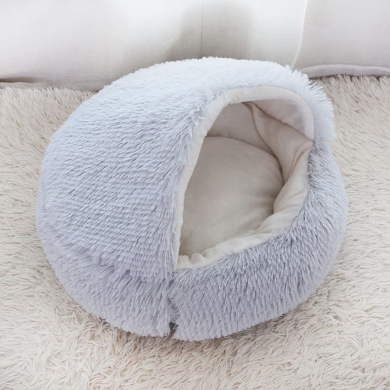 Amazon | [JUI3N] 犬 ベッド 猫 ベッド 60*60cm 冬 ドーム型 ペット