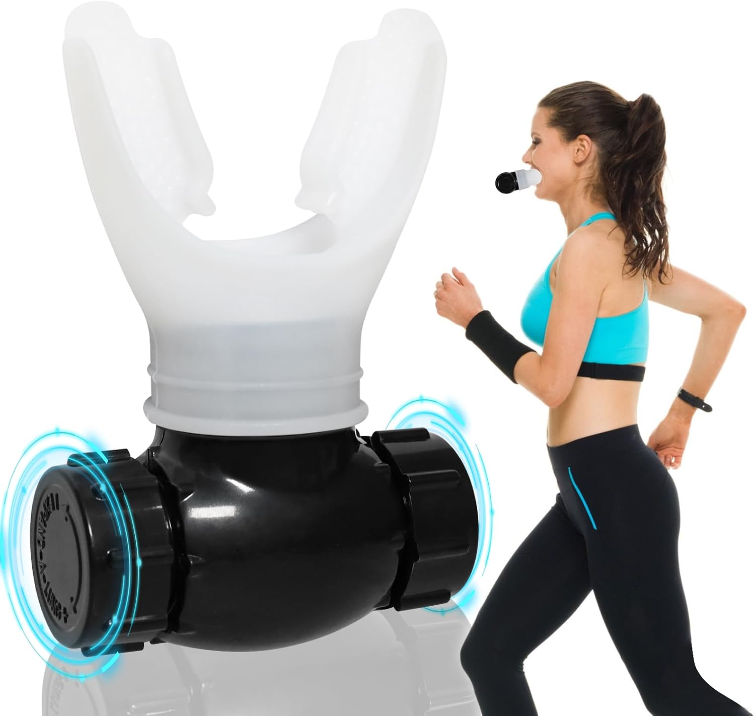 Oxyfit Breathing Trainer Breathing Trainer Breathing Trainer for the Lungs Respiratory Training Device for Lung Capacity with Adjustable Resistances to Increase Breathing Endurance - White