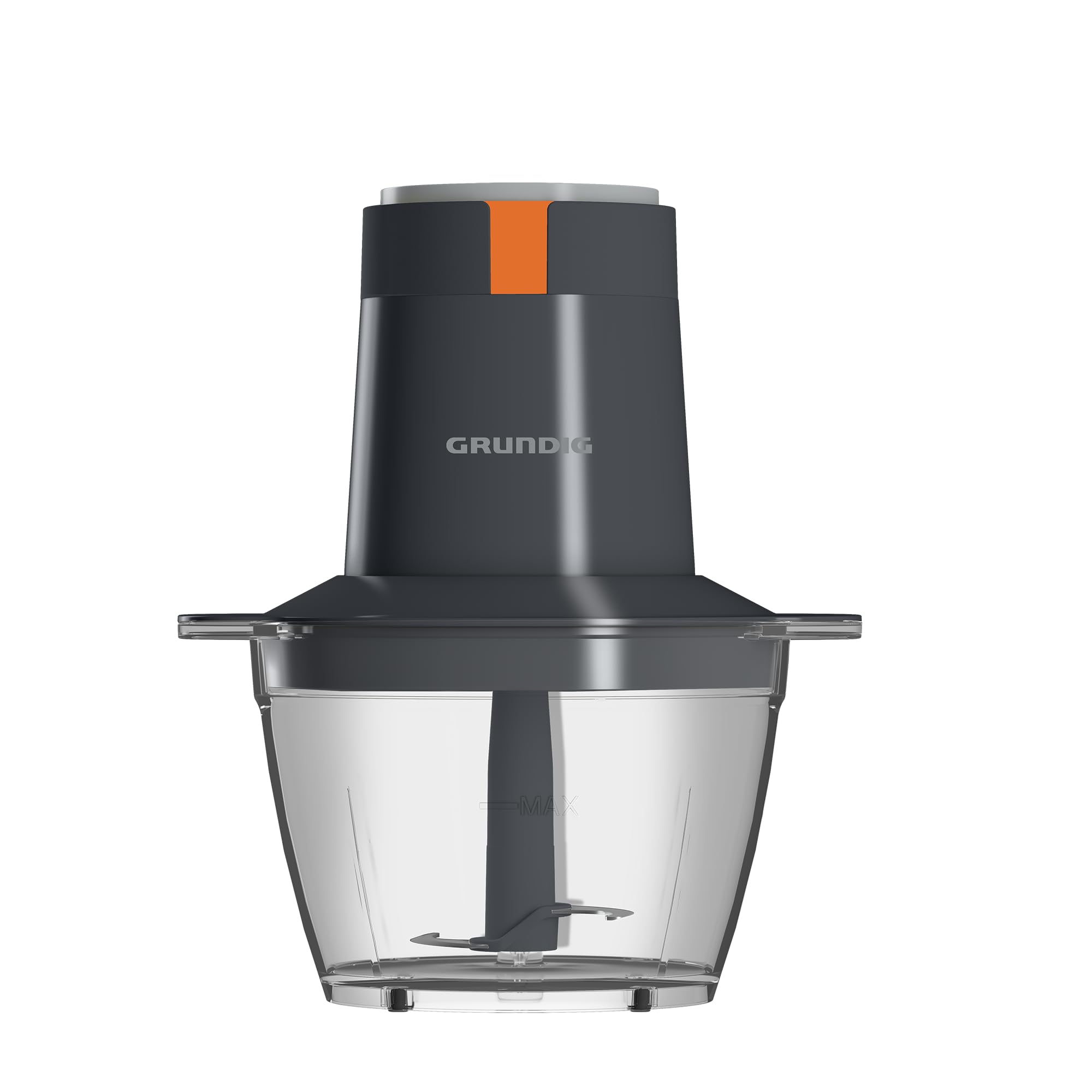 Grundig CH 5320 Tritatutto Multifunzione 500W con 2 Lame in Acciaio Inox Contenitore in Vetro da 0,5L 2 Livelli Supporto Antiscivolo Uso con una sola Mano, Blocco di Sicurezza