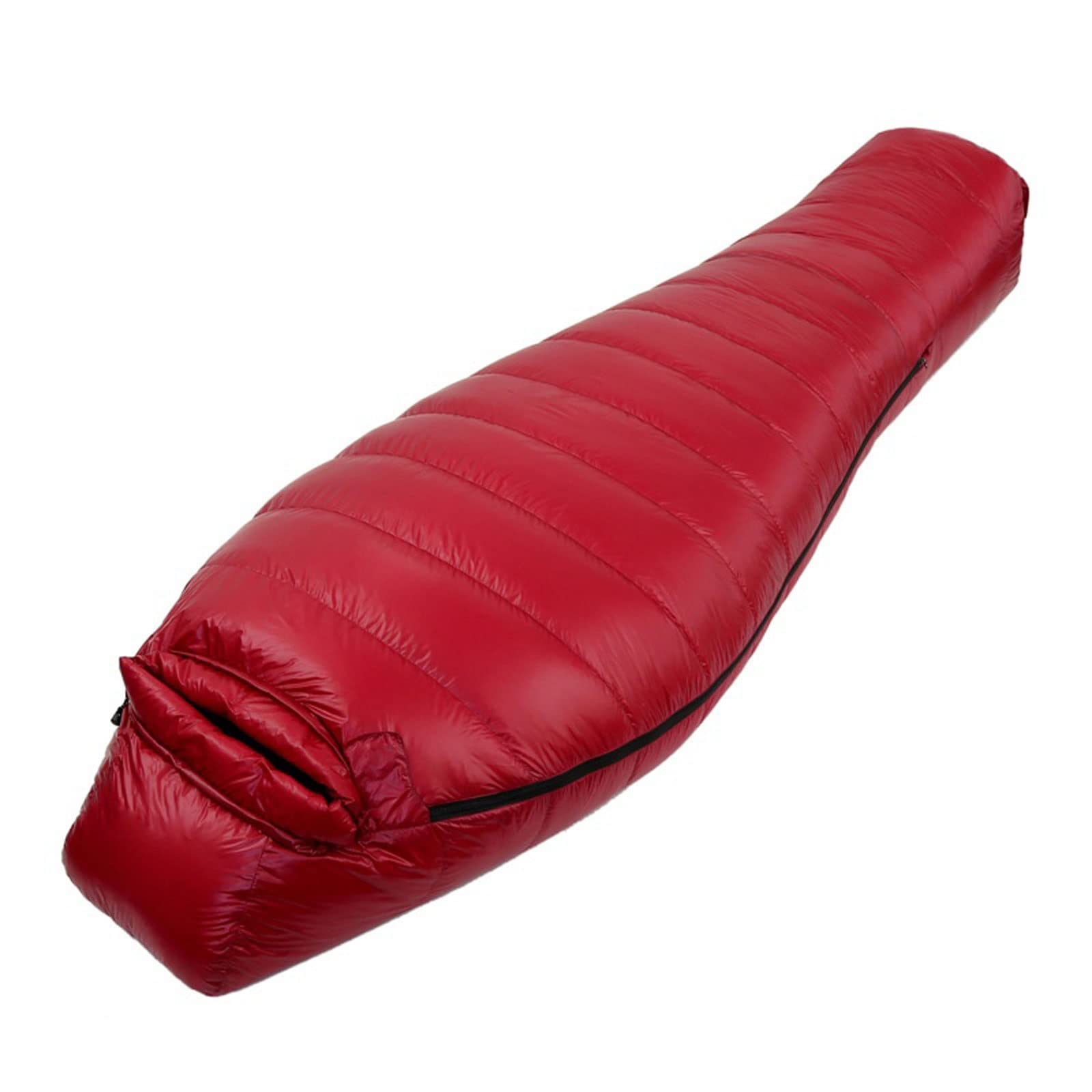 Śpiwory Ultralekki zimowy śpiwór puchowy na zewnątrz dla dorosłych Camping Ciepłe śpiwory turystyczne (Red 400g)