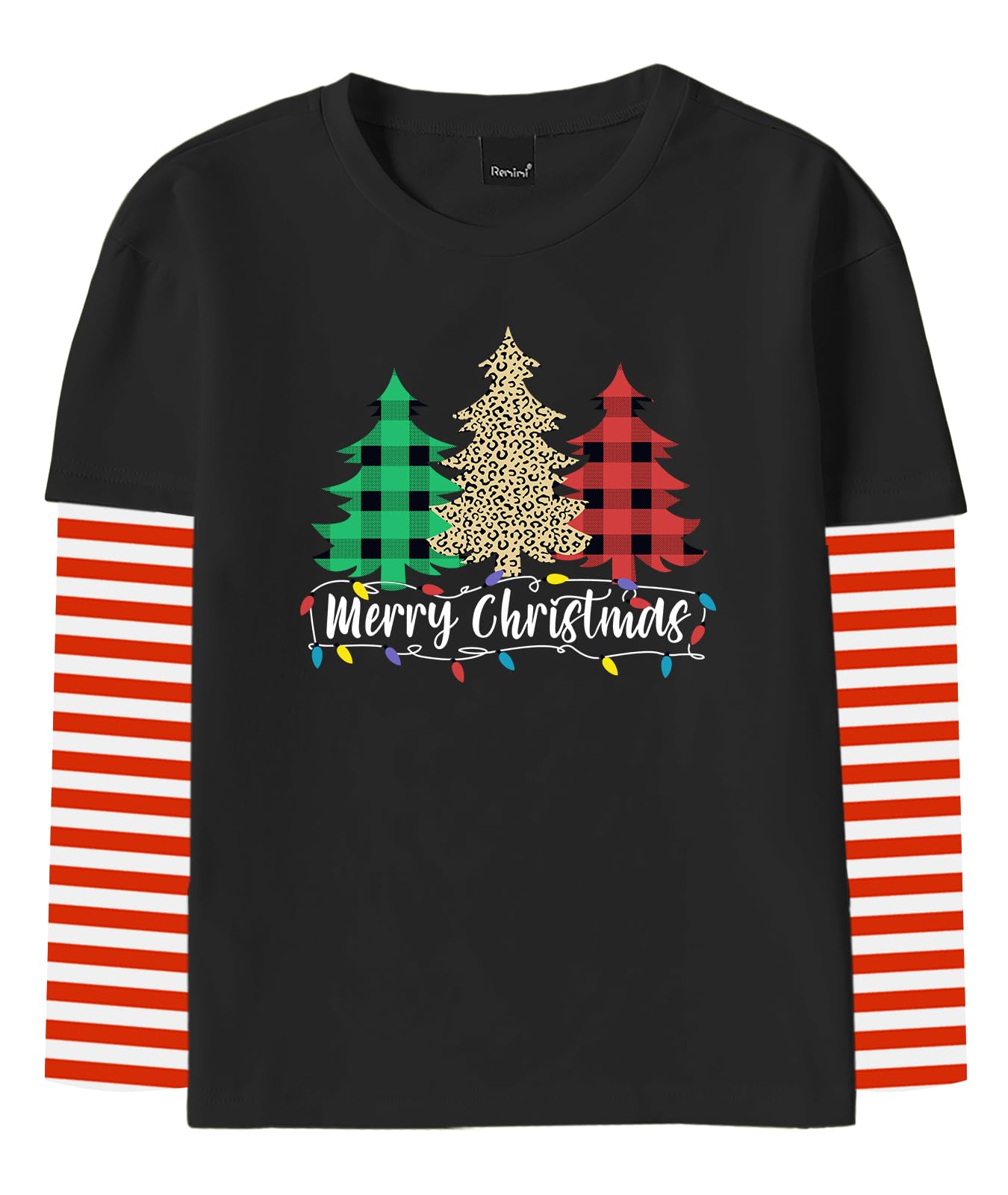 Remimi Unisex Kids Halloween Long Sleeve Shirt Holiday Stripe Shirts 2-12 Years