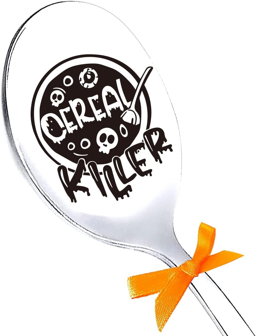 Cereal Killer Engraved Spoon, Funny Cereal Coffee Tea Ice