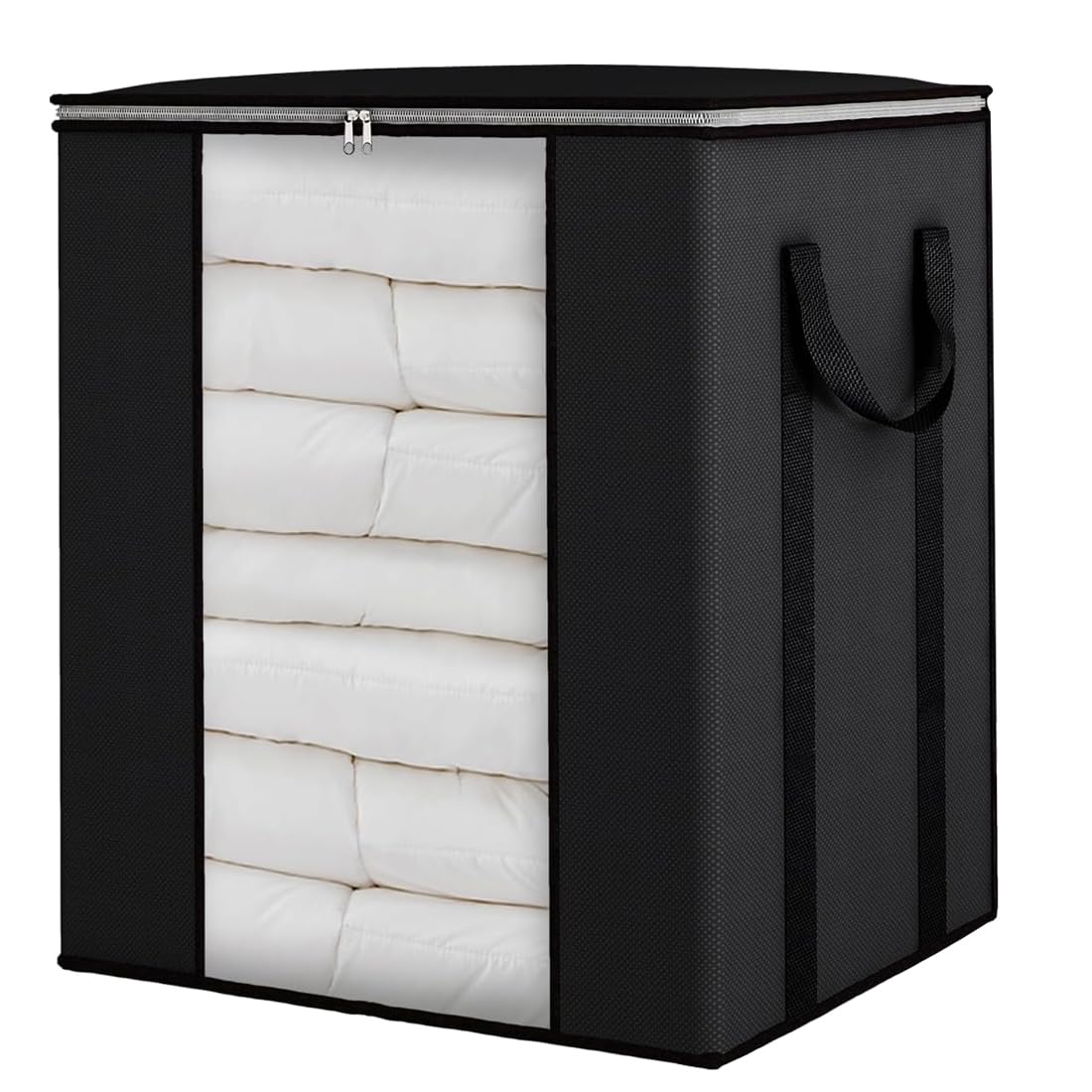 Shibui Large Foldable Storage Bag Organizer Clothes Storage Container for Blanket Comforter Saree Toys Clothing Bedding with Durable Handles Grey (1, Non-woven, Rectangular) (Pack of 3, Black) (B0CZNZYB8P) Amazon Price History, Amazon Price Tracker