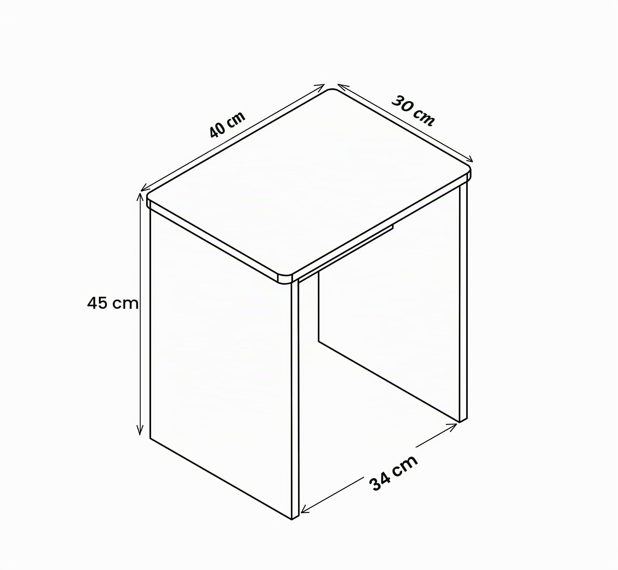 VCM Sgabello in Legno cubo poggiapiedi tavolino Esal Sgabello in Legno cubo poggiapiedi tavolino Esal Bianco