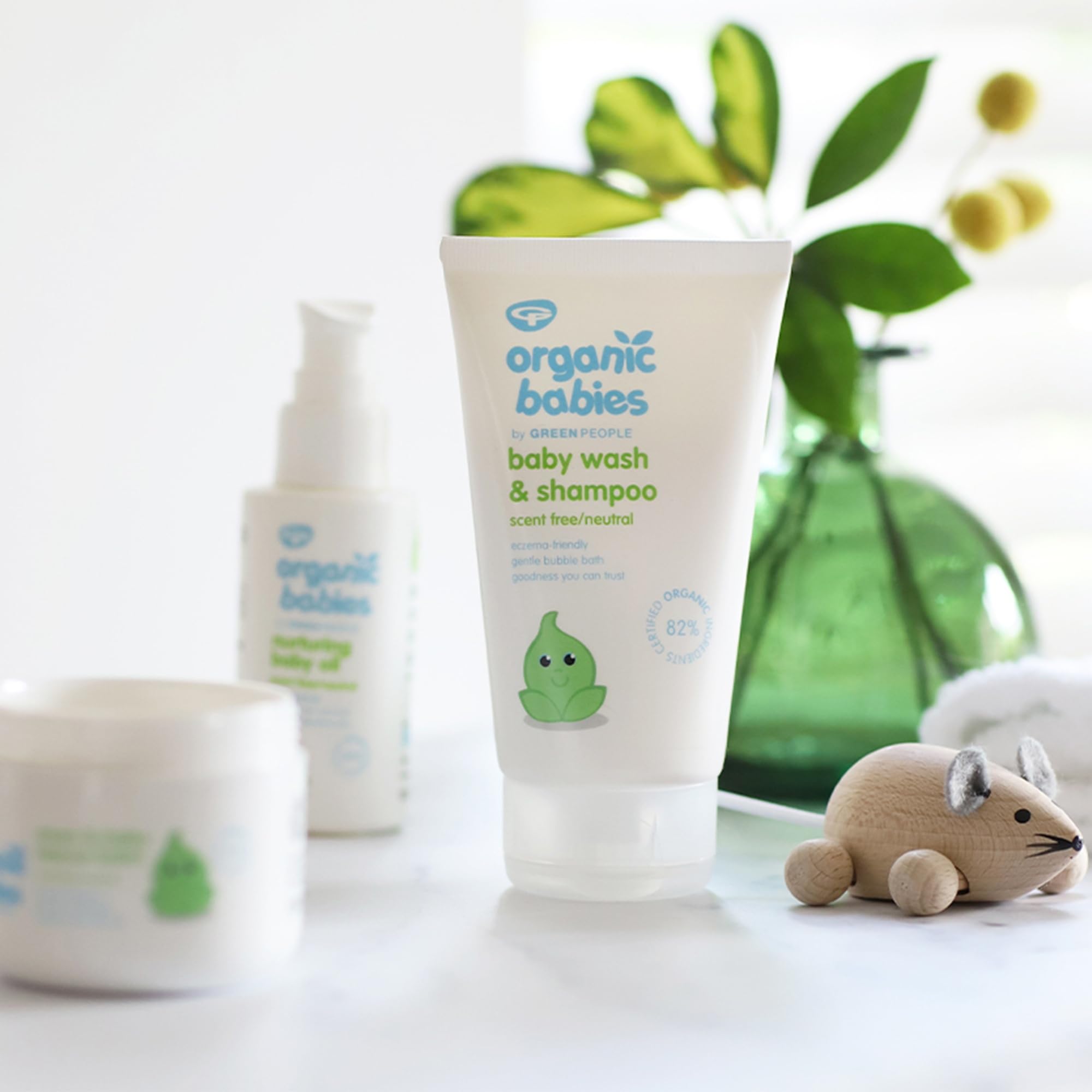 Green People Organic Babies - Baby Wash & Shampoo - Fragrance-Free - Vegan, Organic & Cruelty Free, 150ml