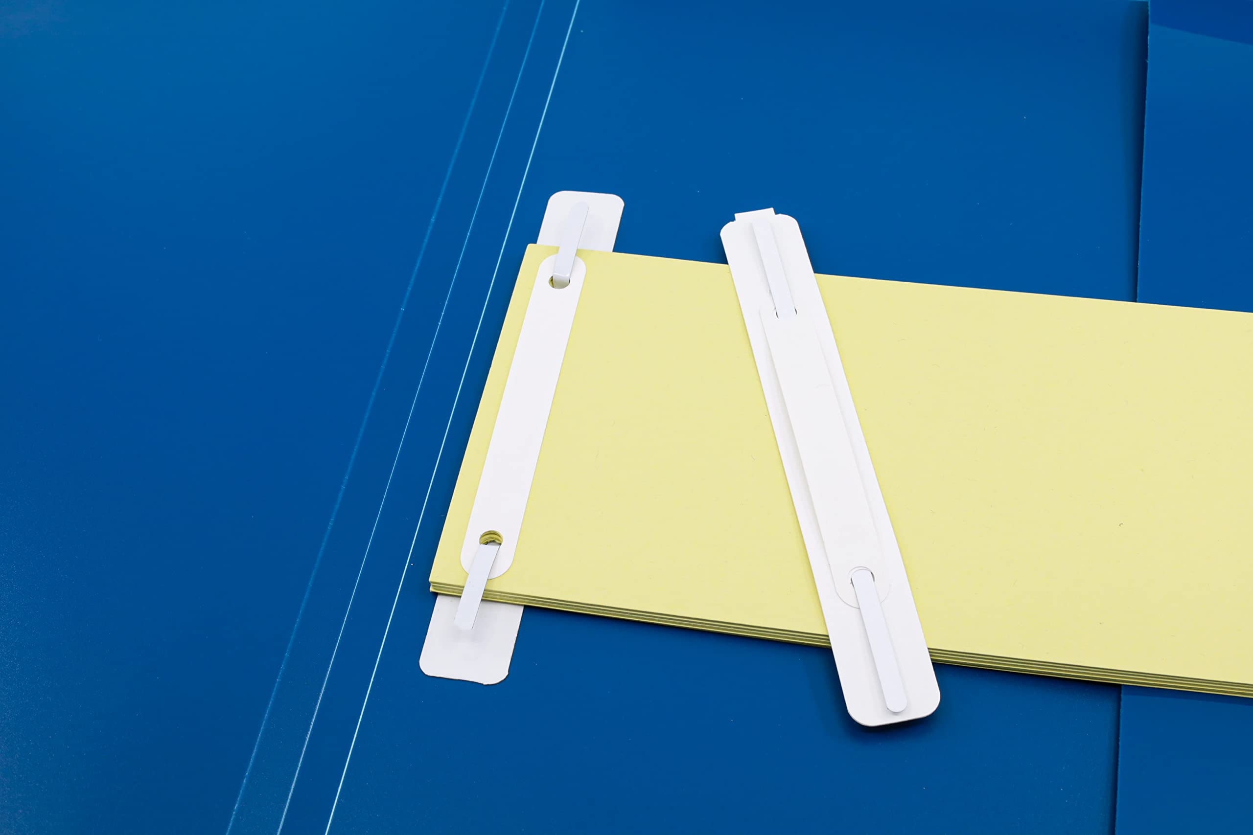 Abheftstreifen selbstklebend | 3-teilig montiert 150 x 20 mm | Heftstreifen zum Kleben | Abheftmechaniken für Mappen, Ordner, Hefte und Akten | Aktendulli (100)