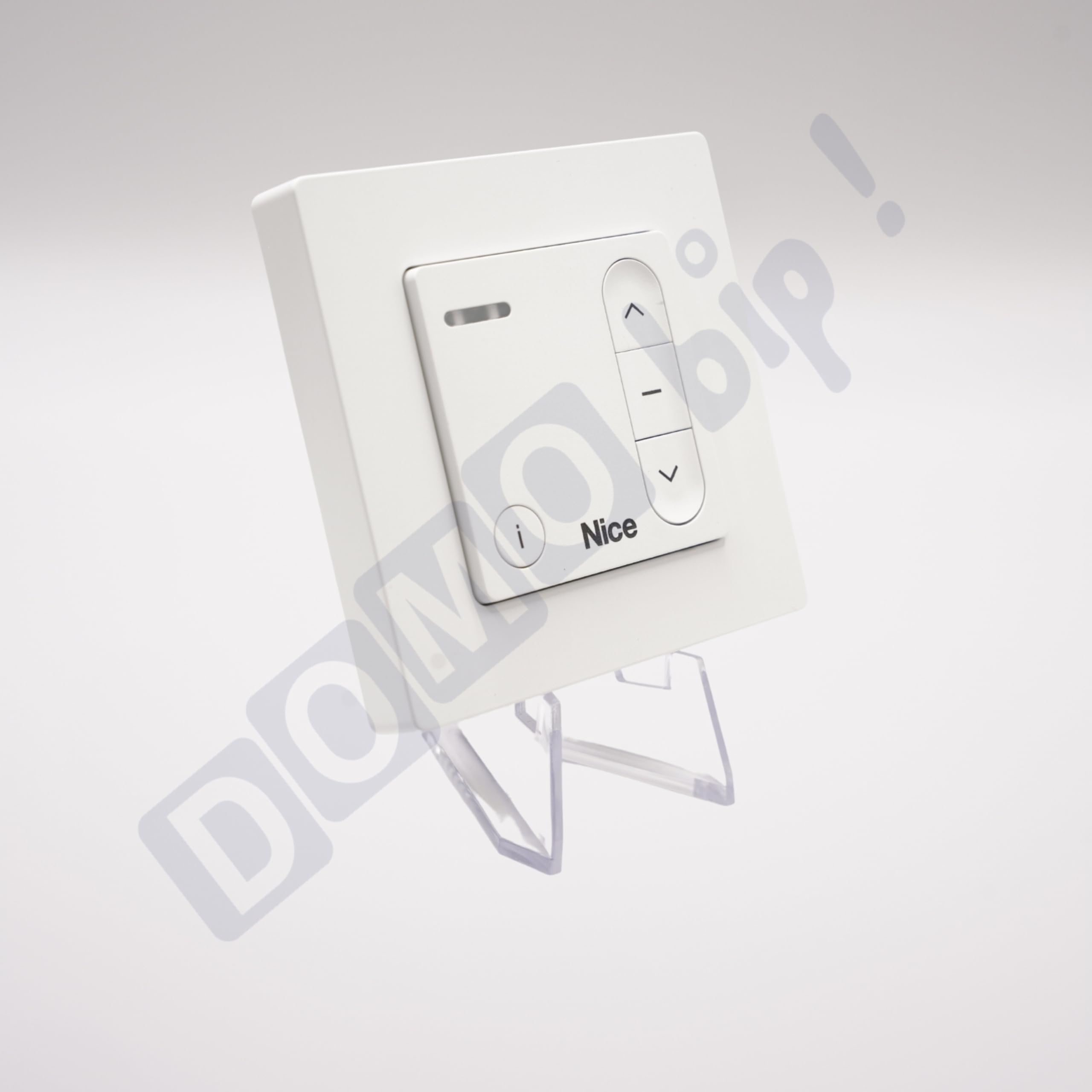 Nice - Télécommande murale Domì w1 - Emetteur mural bidirectionnel pour volets roulants - Fréquence 433.92 mhz - 3 boutons - Remplace l'ancienne gamme ERA W1 + 1 Porte-clés DOMOBIP