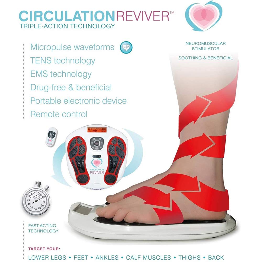 Stimulateur Circulatoire EMS - Dispositif Médical (Circulation Maxx Reviver avec Télécommande)