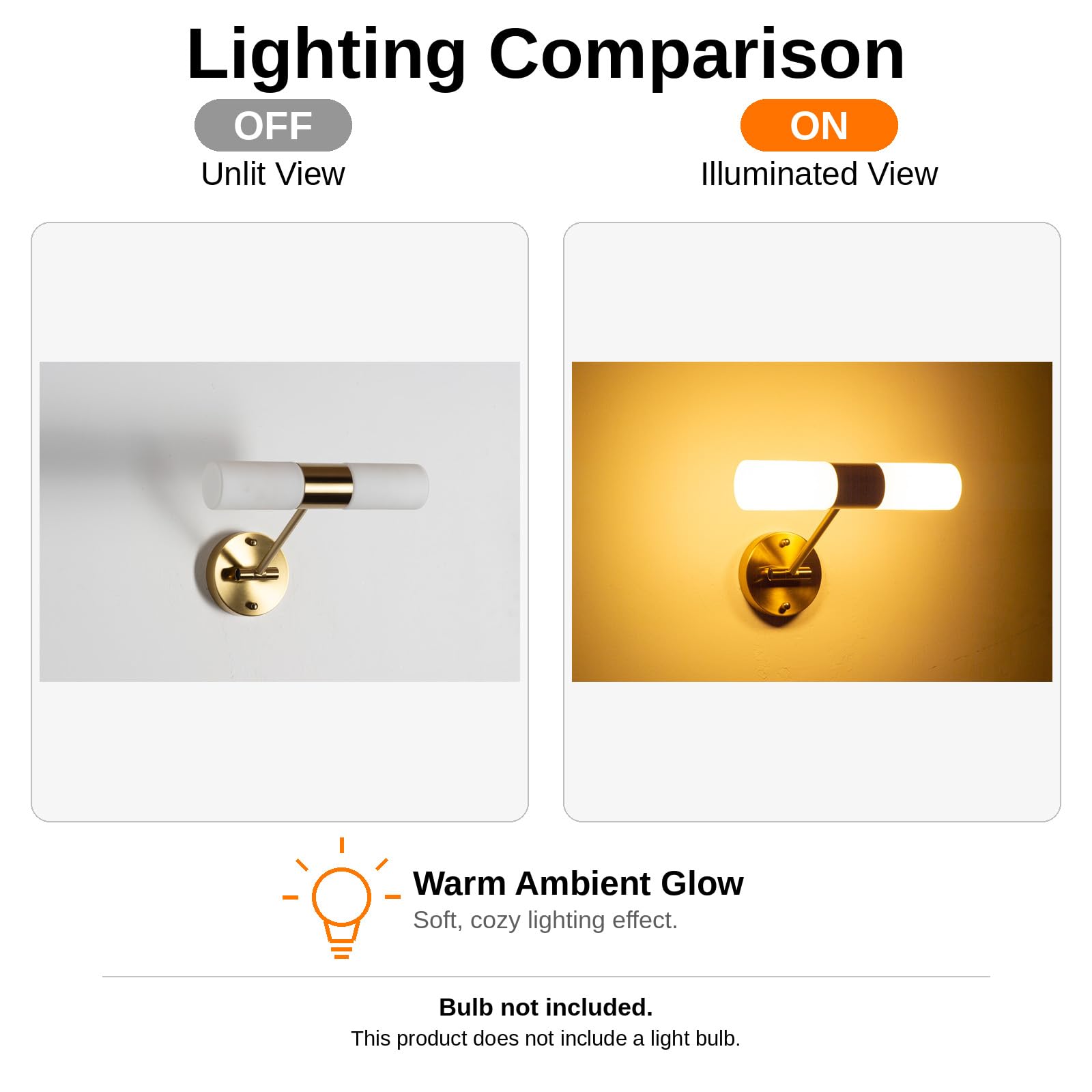 Alpinaluz Aplique Pared E14 Dorado Vidrio Opal Doble Luz IP44 30 cm
