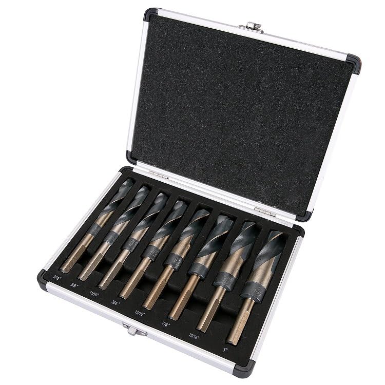 Foret à tige égale pour mandrin standard ensemble britannique de 8 pièces