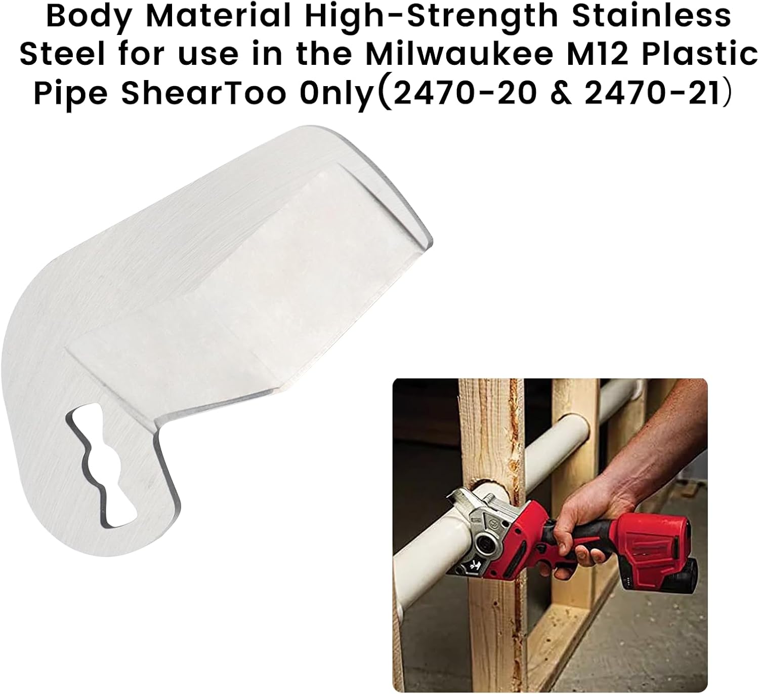 Replacement PVC Shear Blade 48-44-0405 For Milwaukee 2470-20 2470-21 Cutters - Fits CPVC, ABS, PEX Pipes
