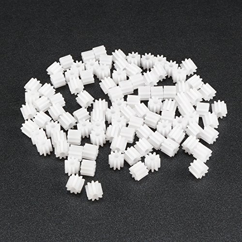 Image of uxcell 100pcs Plastic Gears 9 Teeth Model 092A Reduction Gear Plastic Worm Gears for RC Car Robot Motor