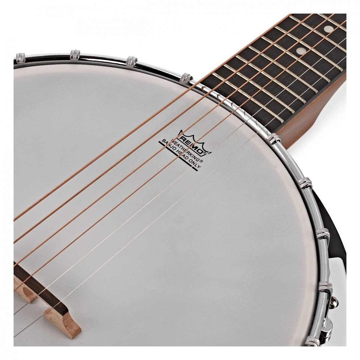 Gear4music Guitare Banjo - 6 cordes à dos fermé Corps en acajou
