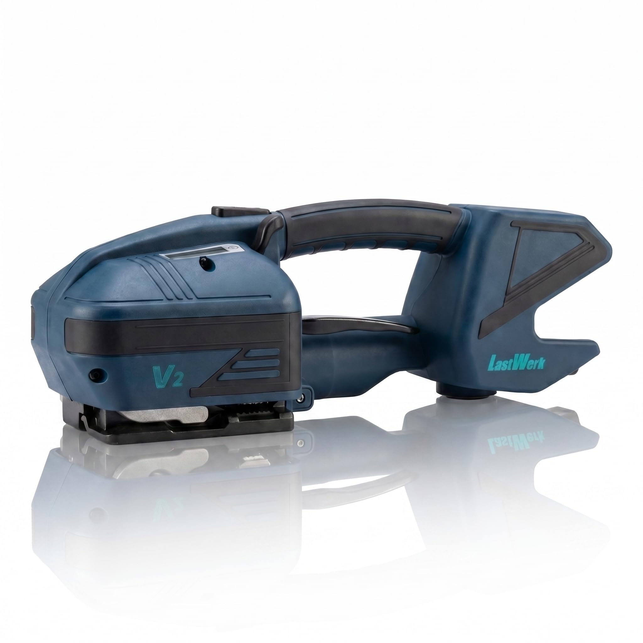 V2 Akku Umreifungsgerät für PP & PET Band 13–16 mm – Elektrisches Hand Umreifungsgerät mit 2x 4000 mAh Akku, 3200 N Spannkraft, Halbautomatische Verpackungsmaschine