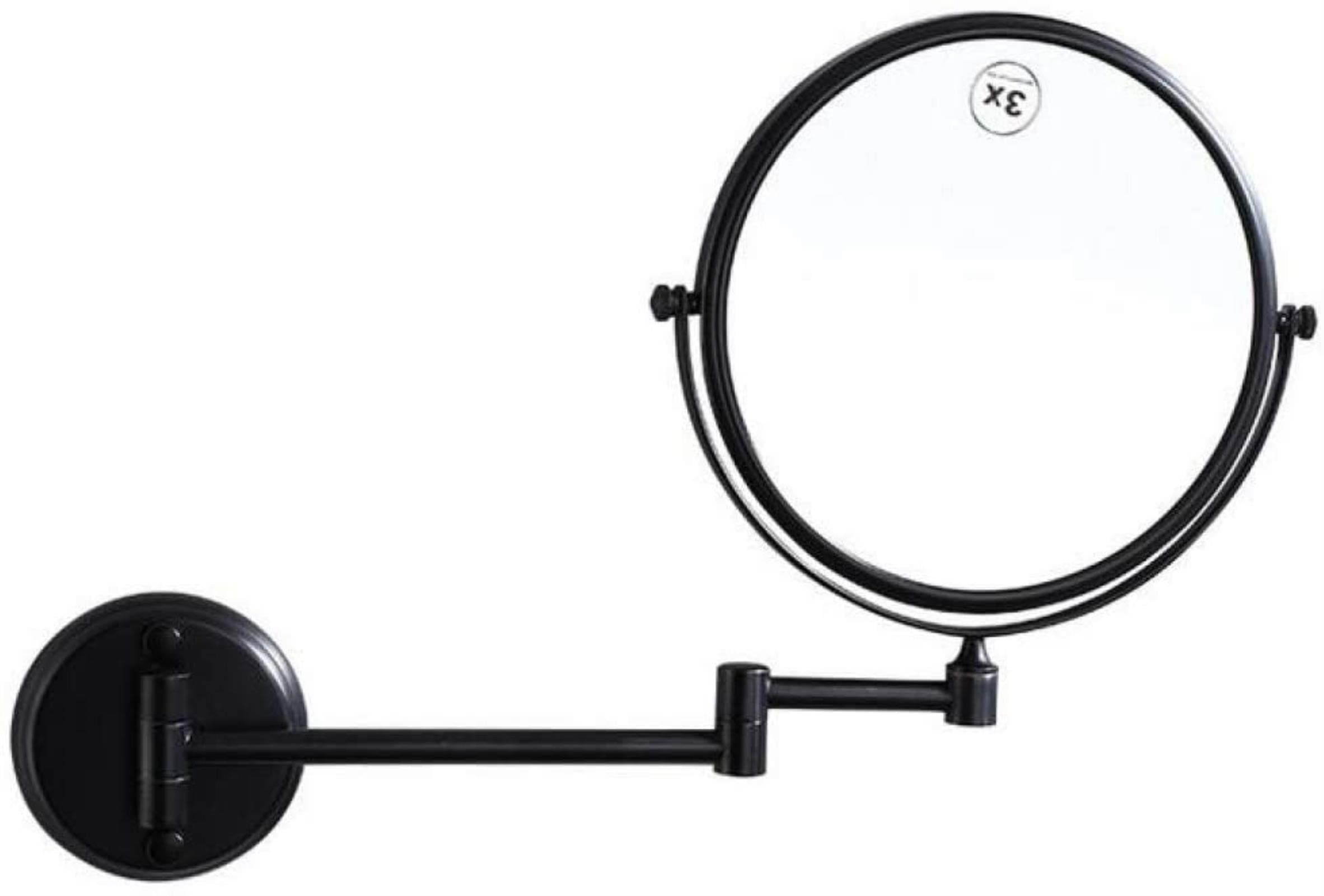 Miroir grossissement 3X rond et double face pour coiffeuse ou salle de bain