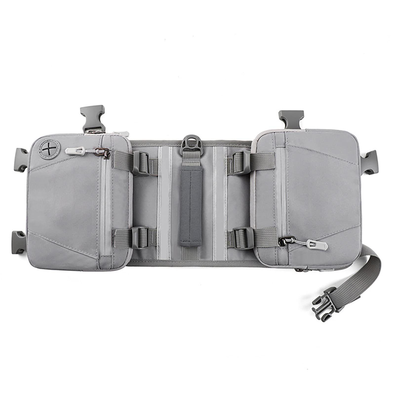 Sac à dos pour chien moyen et grand en nylon gris avec poches