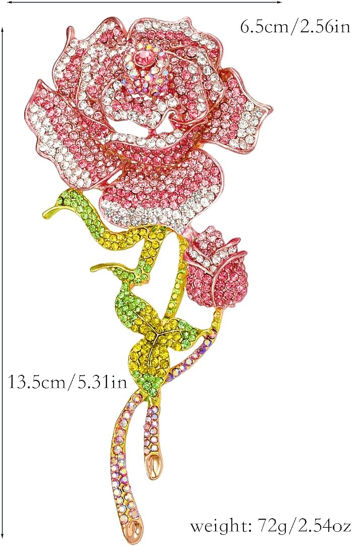 Extra Large Brooch Pin Large Flower Brooches for Women Big Elegant Statement Brooches for Oversize