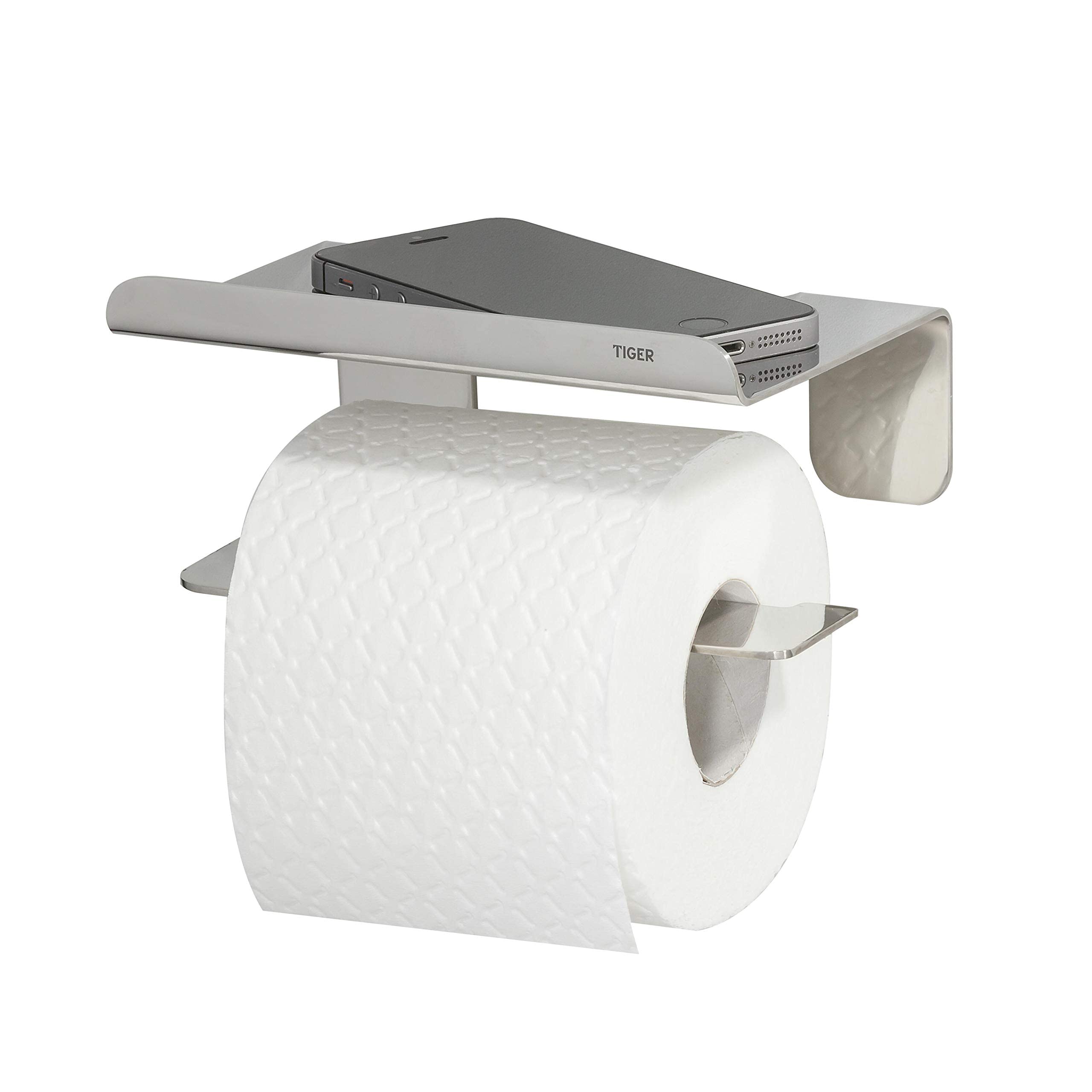 Tiger Colar Juego de Accesorios de baño - Escobillero - Portarrollos sin Tapa - Gancho de Toalla - Acero Inoxidable Pulido