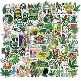 100 PCS Weed Stickers for Adults - 100% Vinyl Marijuana Stickers - Stoner Sticker Bomb -...