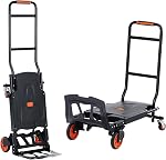 VEVOR Aluminum Hand Truck, 2 in 1, 400 lbs Load Capacity, Heavy Duty Industrial Convertible Folding Hand Truck and Dolly, Utility Cart Converts from Hand Truck to Platform Cart with Rubber Wheels