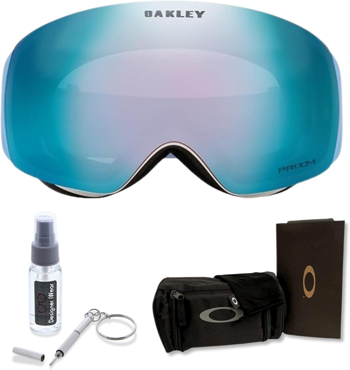 OAKLEY Flight Deck MEDIUM/LARGE Ski Goggles For Men For Women OO7050, OO7064 + Care Kit