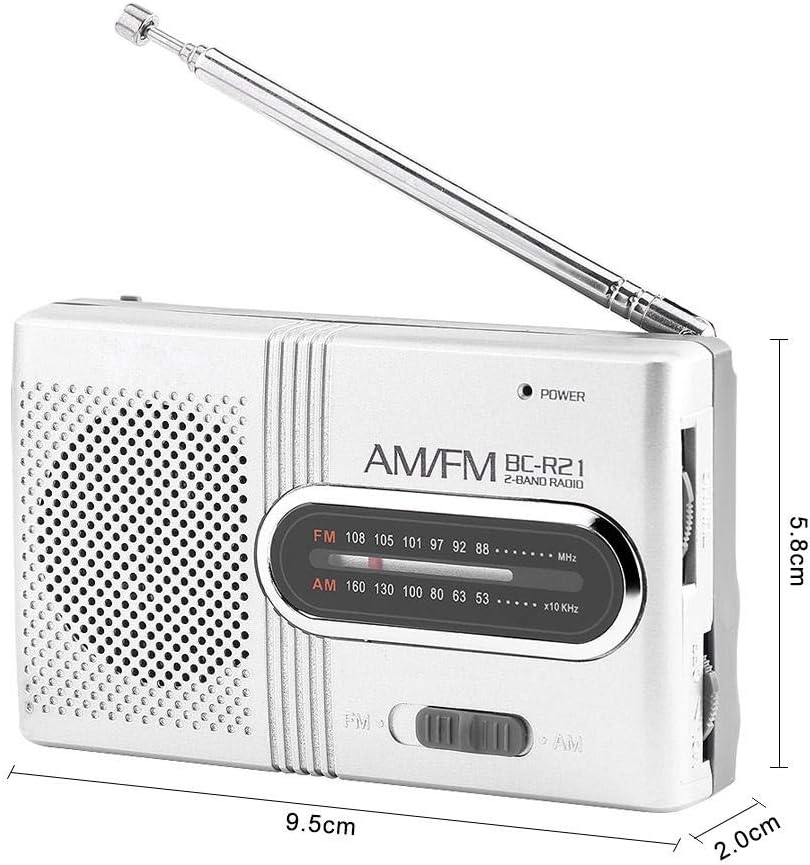 Portable Shortwave Radios, BCR21 Universal Portable AM/FM Mini Radio