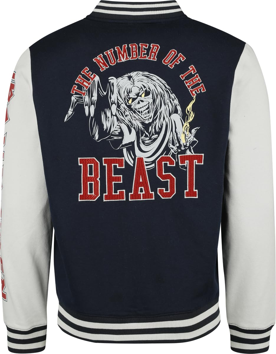 Iron Maiden NOTB Coaches Homme Veste Varsity multicolore 60% Coton, 40% Polyester