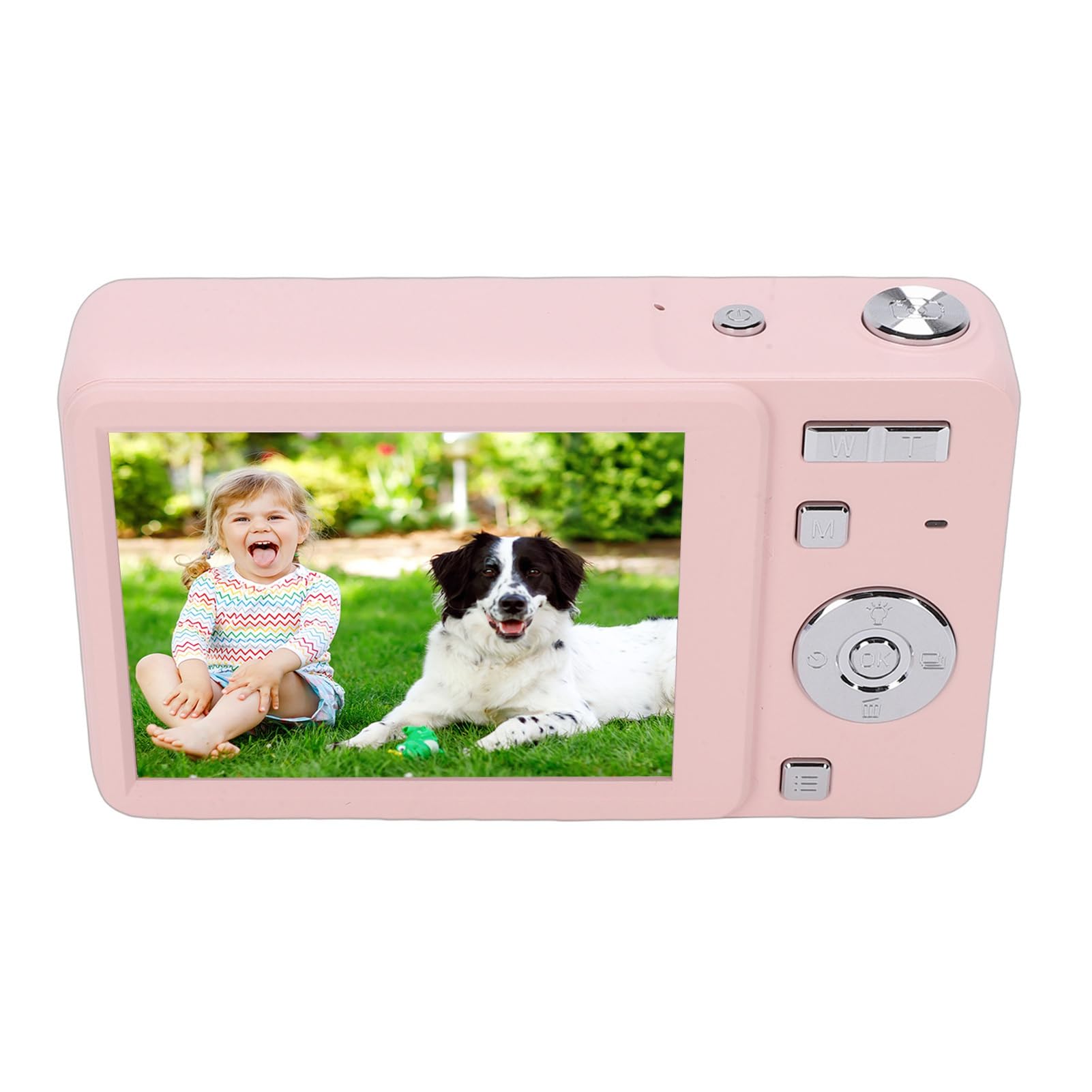 Fotocamera Digitale 4K, Fotocamera Scorrevole retrò con Messa a Fuoco Automatica HD da 64 MP (Pink) | Schermo da 2,8 Pollici, Zoom Digitale 16X, Batteria da 700 MAh, per Adolescenti Adulti Principianti