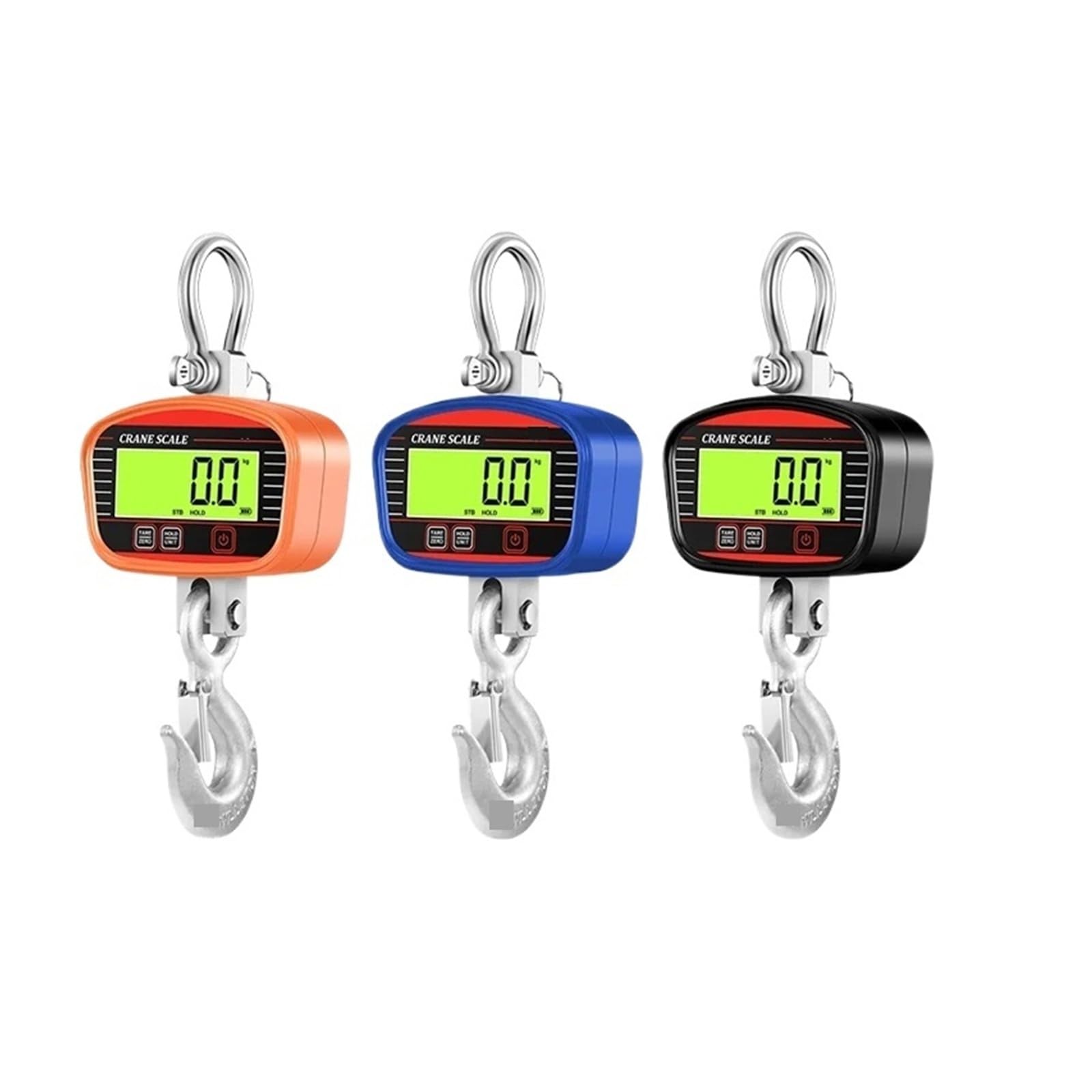 Wiszące wagi, Cyfrowa waga dźwigowa LCD Elektroniczna, ciężka waga dźwigowa hakowa Przemysłowa(2000kg-black)