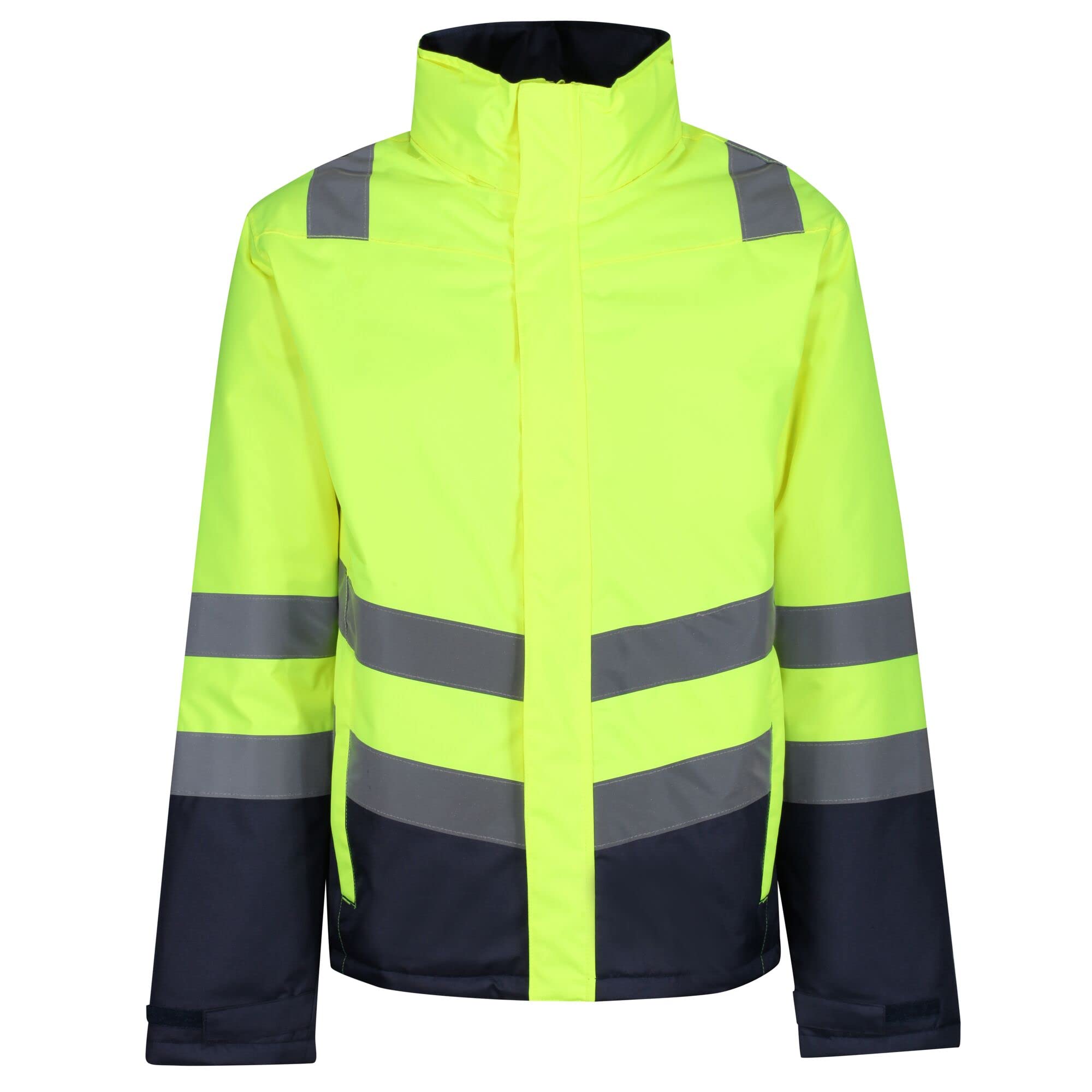 Regatta Mens Professional Hi Vis Reflective Bomber Jacket, Yellow/Navy, L EU