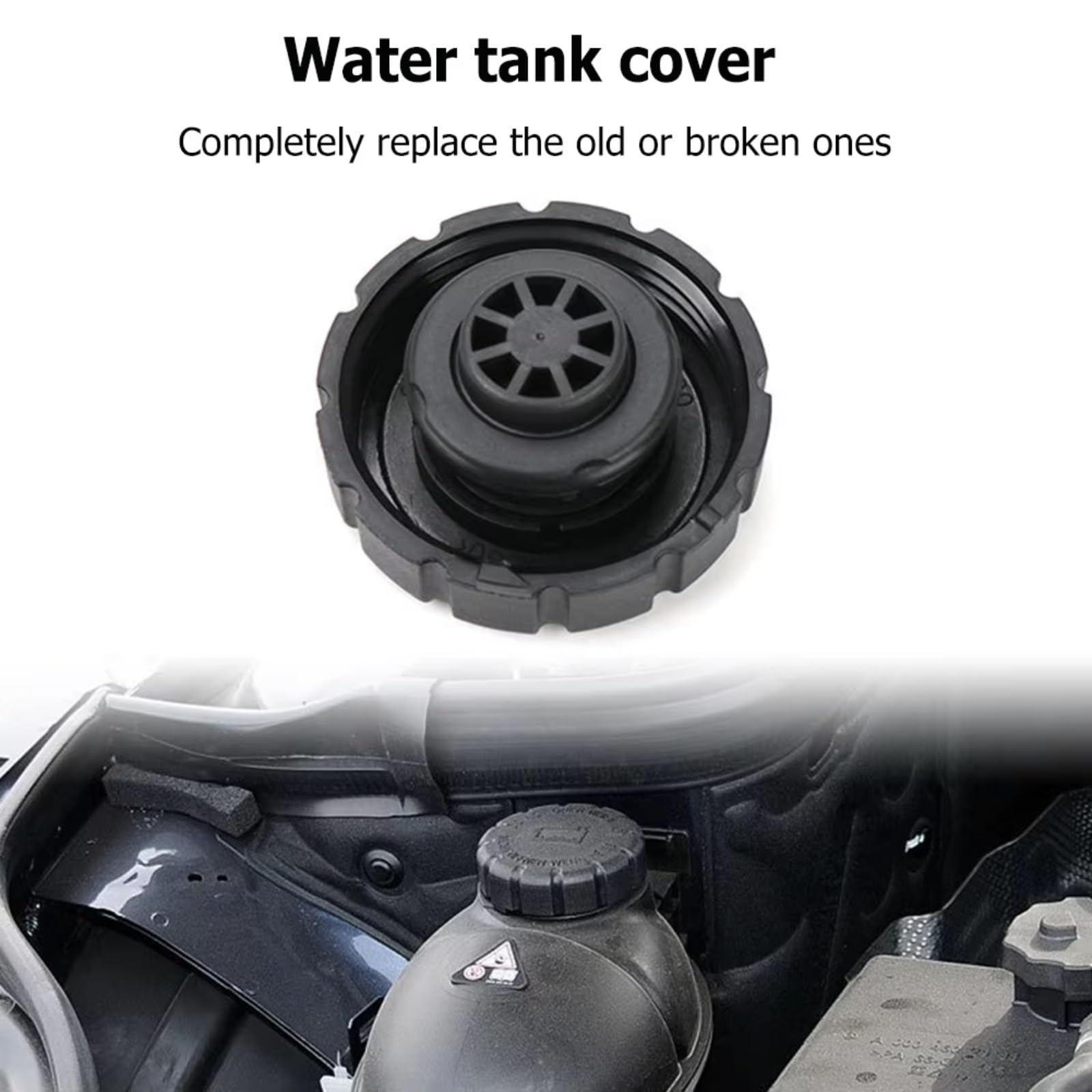 Compatible con Benz para CLA SLK GLA GLE Clase 2105010615 Tapa del depósito de expansión del refrigerante del radiador del Coche