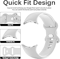 Vista 3 de Miimall Correa de silicona compatible con Google Pixel Watch de 2 bandas, correa de reloj Google Pixel, correa flexible de ajuste rápido
