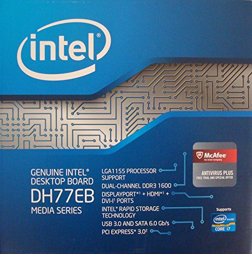 Intel Desktop Motherboard LGA1155 DDR3 1600 MicroATX - BOXDH77EB
