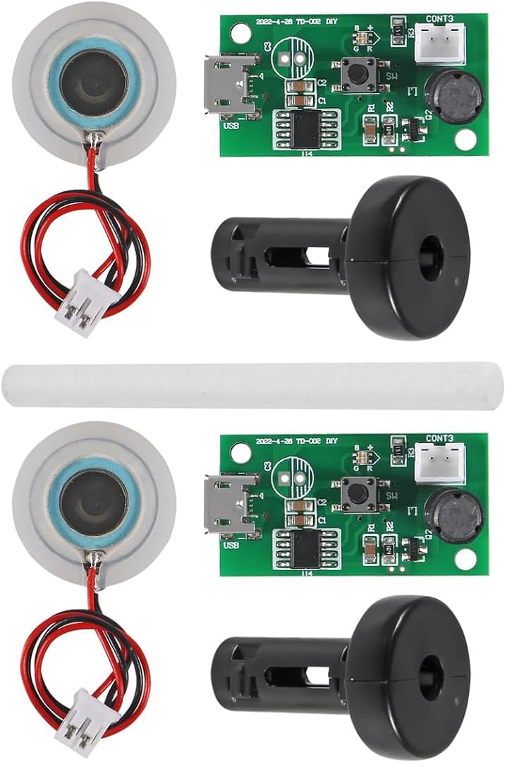 Shockley USB Humidifier Module Spray Circuit Board Atomization 5V Plate Atomizer DIY Incubation Experimental Equipment Ultrasonic Mist FOG FOGGER Maker Humidifier Disc 108KHz PCB for Home (2 Piece) (B0D8G47GN9) Amazon Price History, Amazon Price Tracker