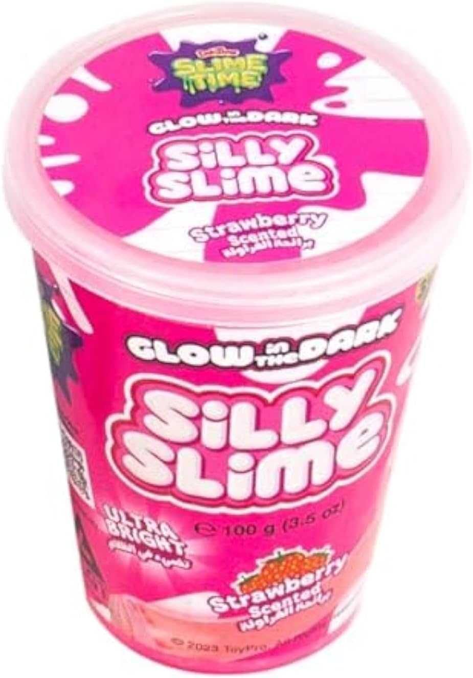 Slime Time Glow In The Dark Scented Silly Slime Single Can, Stretch It, Squish It, So Slippery & Gooey, Assortment with different scents