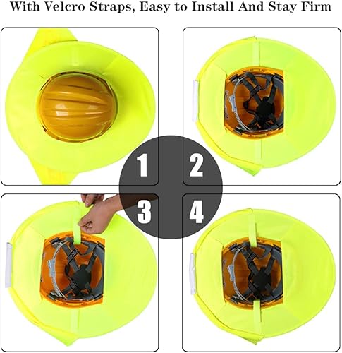 Miniatura 4 de BOENFU Paquete de 2 unidades de sombrero, sombrero duro de ala completa, sombrero duro de vaquero con cierres de ajuste seguro y toalla de sudor