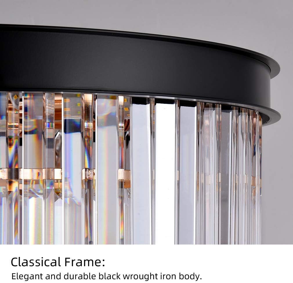 12-Light Modern Crystal Chandeliers, 24" Round Top K9 Crystals Chandelier, Adjustable Ceiling Lighting Fixture, Modern 4-Tier K9 Crystal Pendant Lamp for Dinning Rooms Living Room - - 