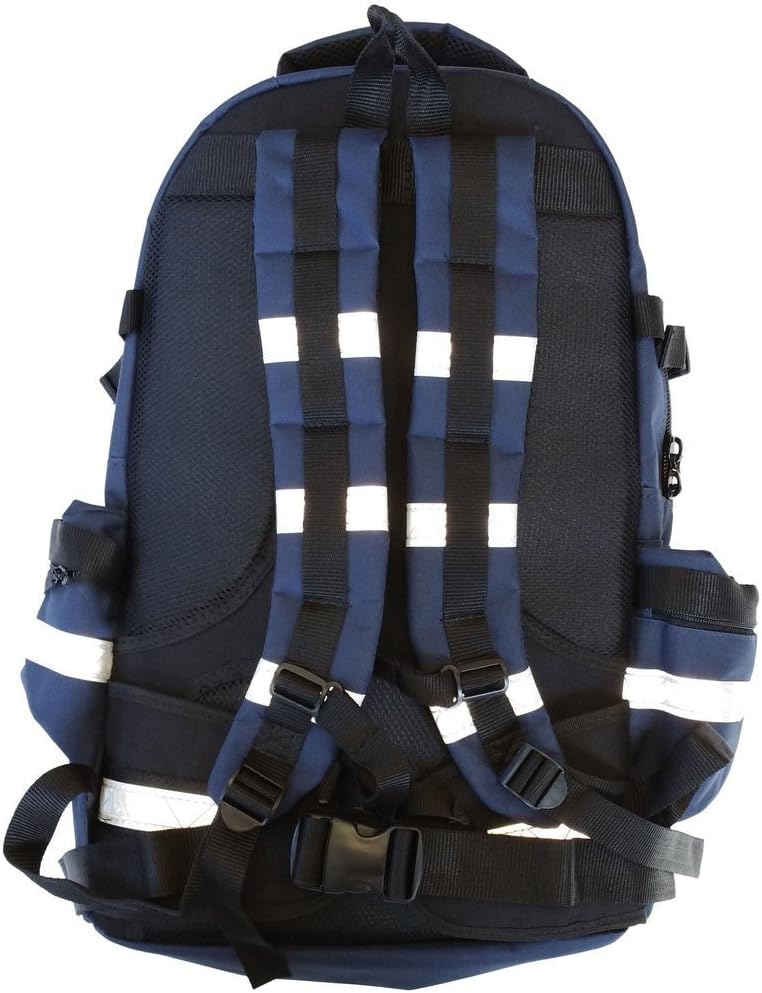 LINE2design First Aid Tactical Bag Kit - EMT Emergency First Responder Rescue Tactical Carry Fully Stocked Large Medical Supplies Medical Backpack Trauma Kit - Paramedic EMS Bags - Navy Blue