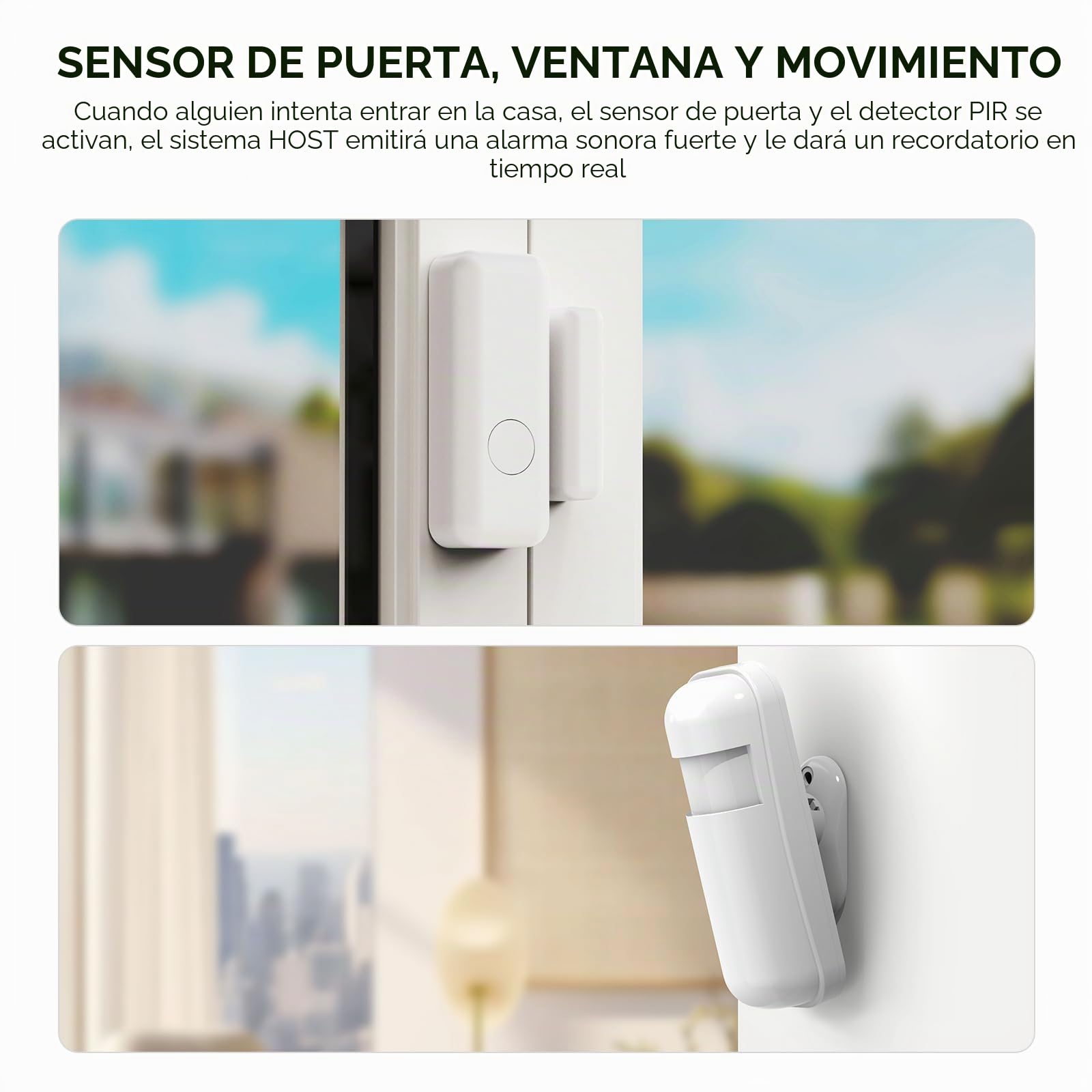 Sistema de Seguridad inalámbrico para el hogar, Sistema de Alarma 4G/WiFi con Teclado, Ampliable (hazlo tú Mismo) con sensores de Puerta y Movimiento, alertas de la App Tuya, sin Contrato (9 PCS)