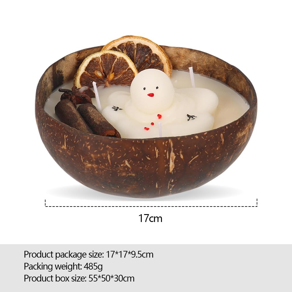 Vela de Cera de Soja perfumada con y muñeco de Nieve derretido navideño para aromaterapia y decoración