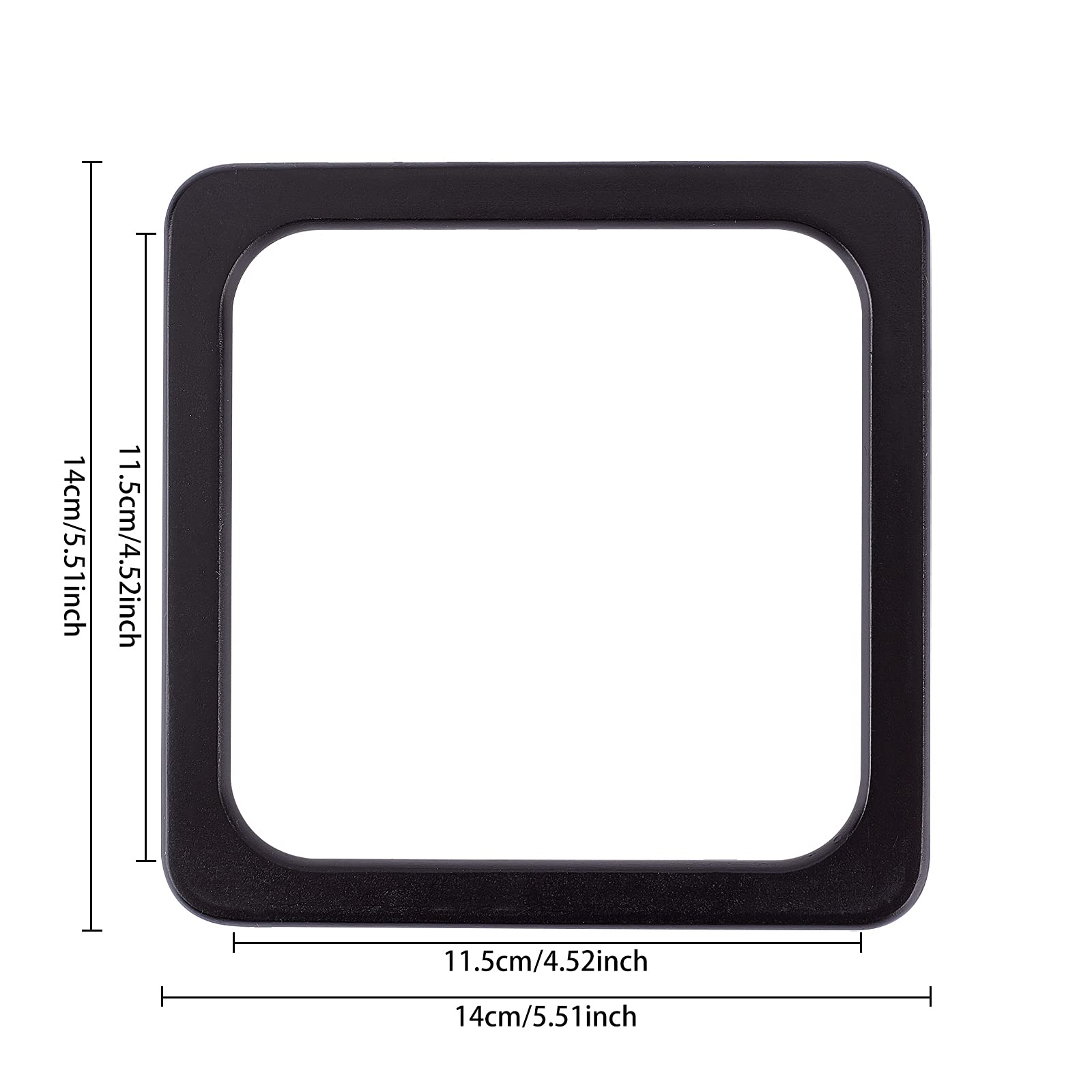 CHGCRAFT 4pcs Black Wooden Square Shape Bag Handle Replacements Handmade Bag Purse Making Handles for Handbag Crafting 5.5×5.5×0.4inch