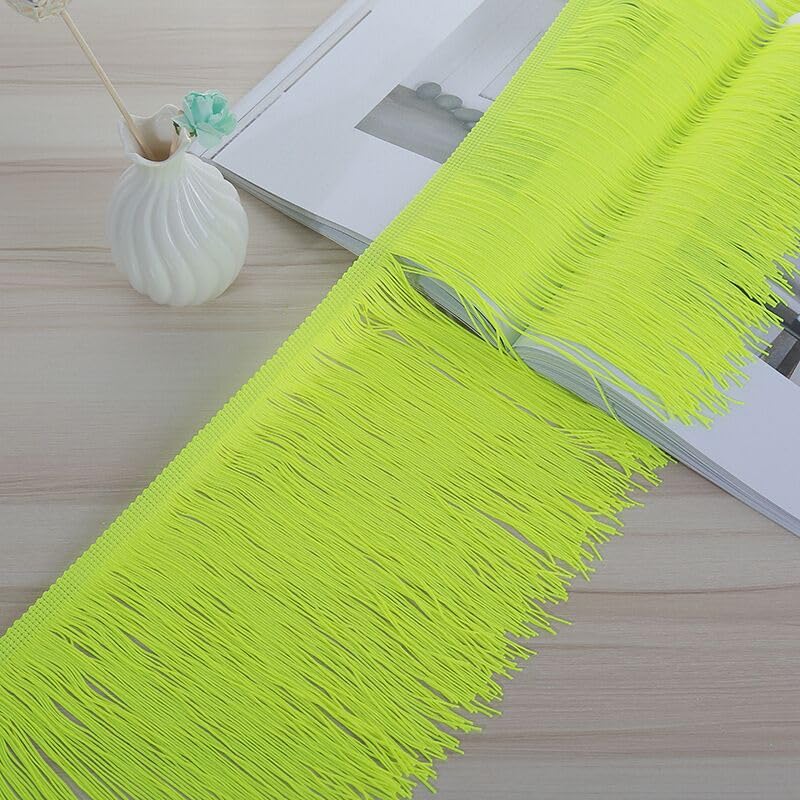 SHTGOI 5 yard 9 cm breed kwastjes kant lint polyester franjes kant kant rand vintage gehaakte kant stof voor naaien gordijnen bank tafel kant DIY accessoires groen 1 SHTGOI 5 yard 9 cm breed kwastjes kant lint polyester franjes kant kant rand vintage gehaakte kant stof voor naaien gordijnen bank tafel kant DIY accessoires groen 1