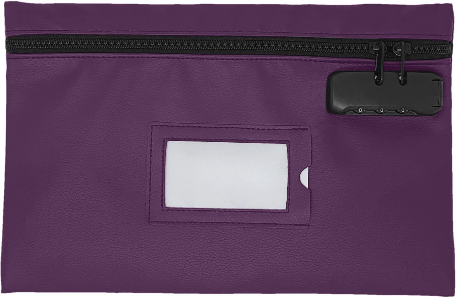 Money Bag for Cash with Lock 12x8 Inch Purple