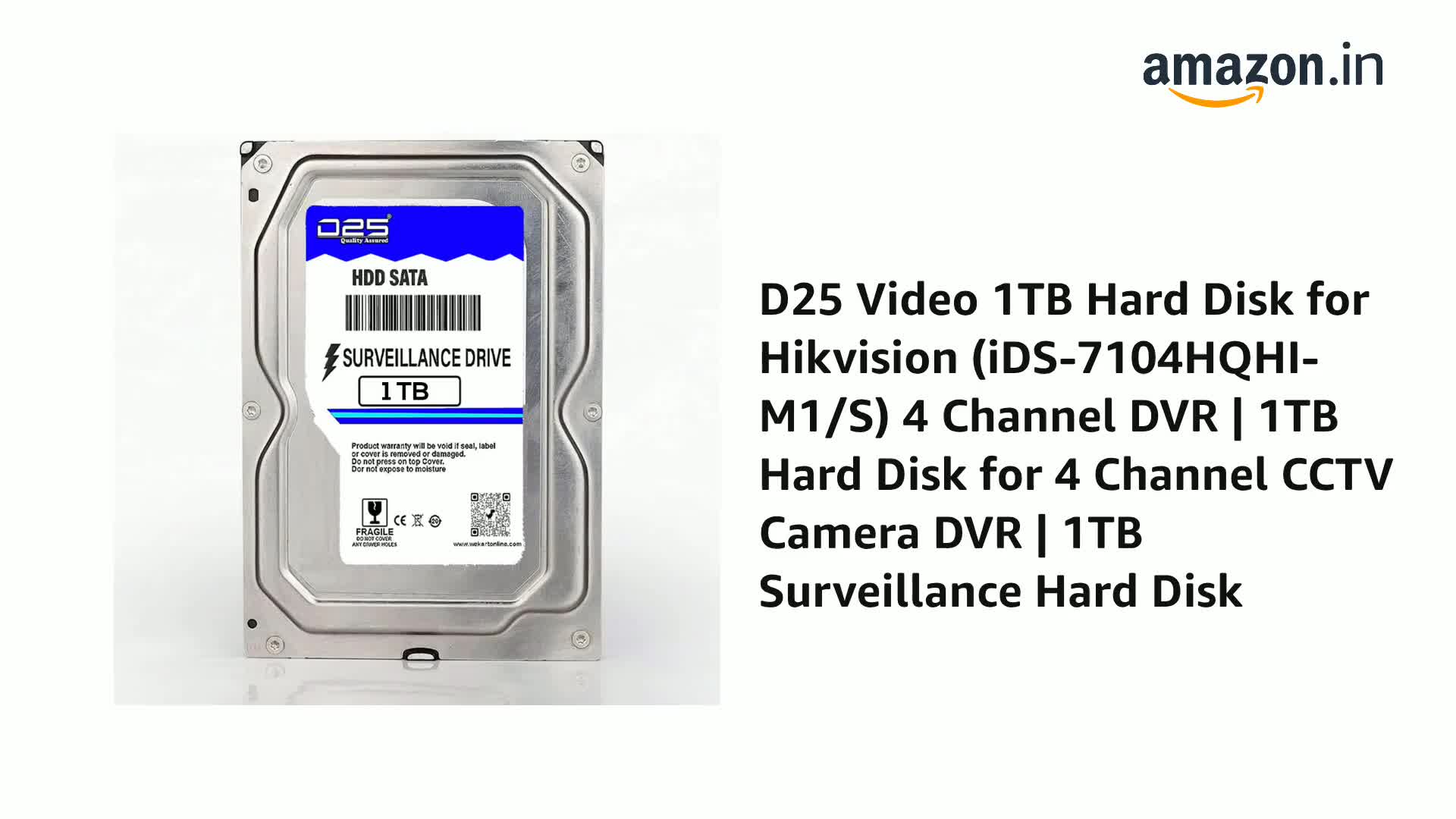 CHIAマイニング i7 10700/32G/SSD1T+HDD32T Amazon.in: Buy D25 Video 1TB Hard Disk for Hikvision (iDS-7104HQHI
