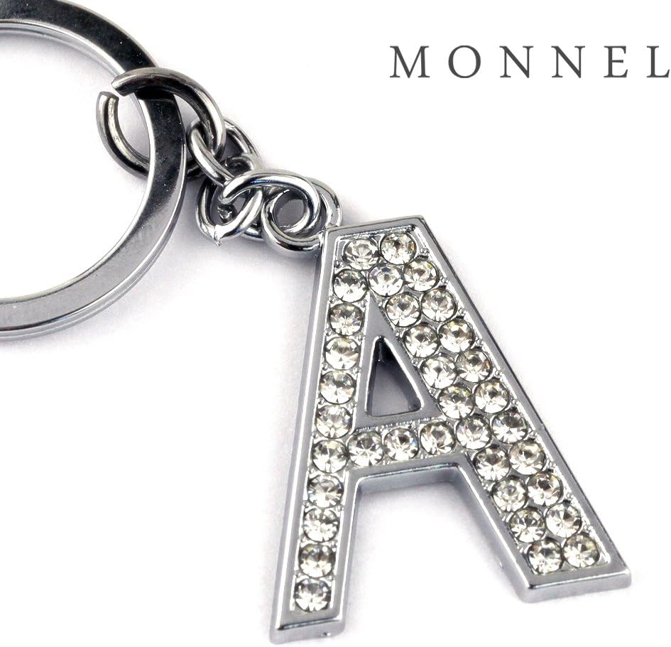 Z284 Bling Crystal Alphabet Initial DIY Letter a Keychain Key Ring for Pet Dog Cat Collar