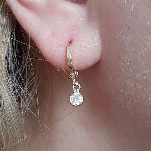 Brinco de Argola Ponto de Luz Cor:Dourado