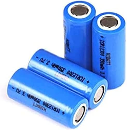 5PCS 3.7V 12300 Lithium Ion Rechargeable Battery Li-ion Cell Baterias Pilas 350MAH for Led Flashlight Digital Device