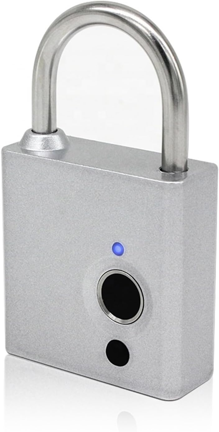 Lucchetto elettronico in lega di zinco con impronta digitale Smart Lock senza chiave Blocco elettronico intelligente da viaggio 1 pezzo