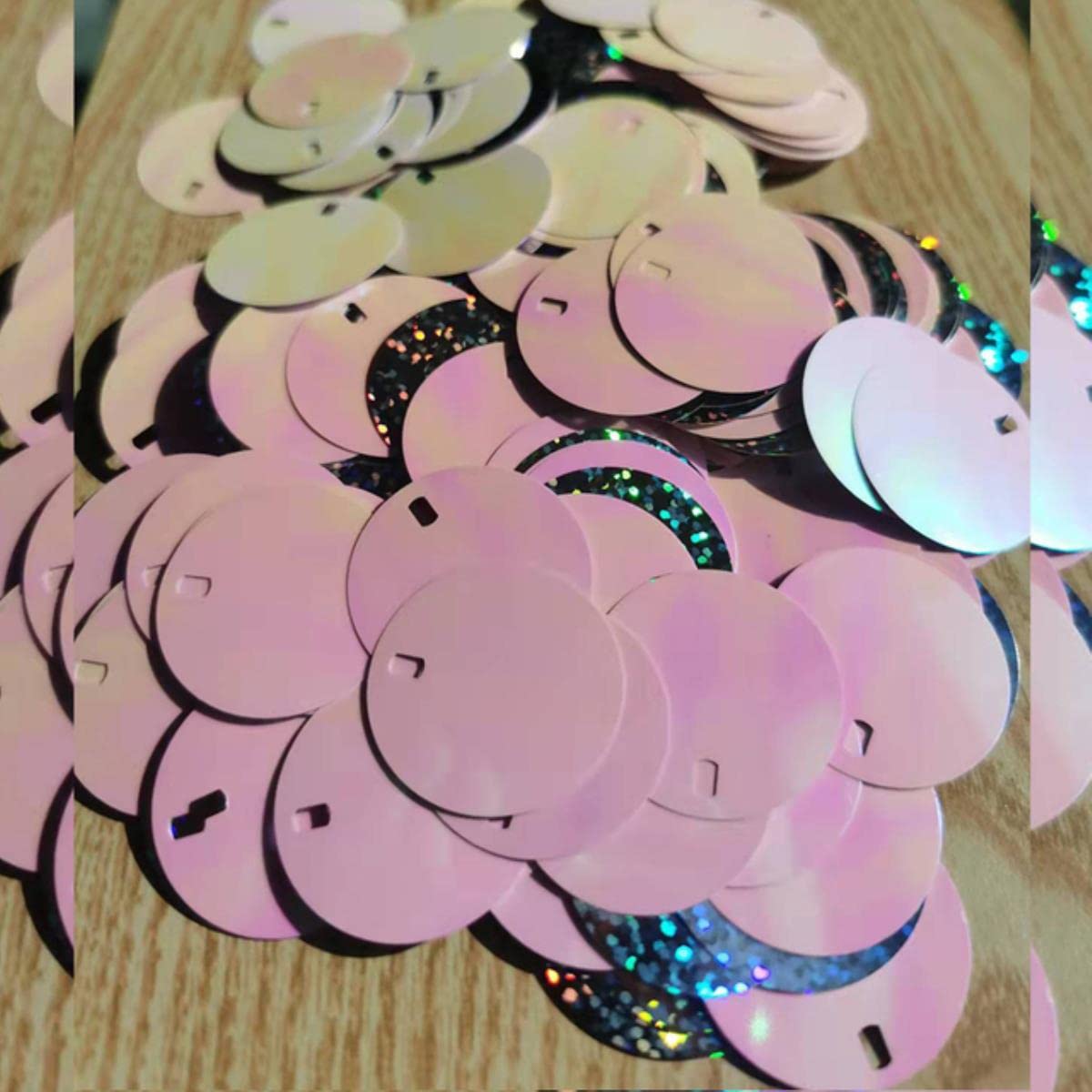 Paillettes murales décoratives scintillantes en vrac 2500pcs Fragments de fête bricolage carrés ronds avec de nombreuses couleurs Anniversaire de mariage-Rose,Carré